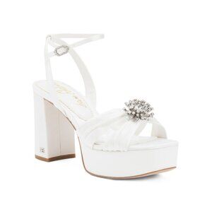 SAM EDELMAN Bright White Janelle Dress Heeled Sandals